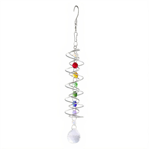 Gazing Ball Spiral Tail Wind Spinner Wind Chime For Balcony Office Farmhouse - Image 4