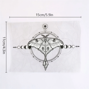 🌙 "Moth & Moon Phases" Celestial Window Sticker