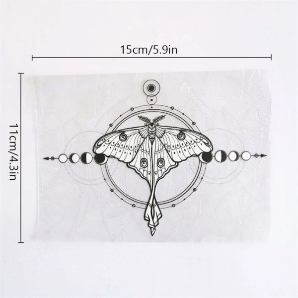 🌙 "Moth & Moon Phases" Celestial Window Sticker