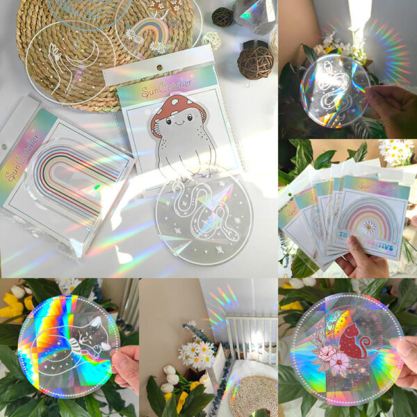 🌈 "Sun Catcher Suncatcher Sticker Set – Rainbow Reflections"