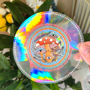 "Mindful Vision Suncatcher – Psychedelic Mushrooms with All-Seeing Eye"