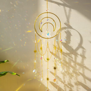 Boho Round Moon Crystal Sun Catcher