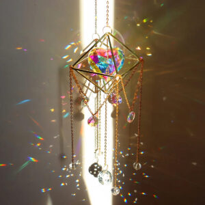 Sun Catching Hanging Prisms Pendant Windchime for Living Room Balcony Window Heart  Home & Garden  Yard, Garden & Outdoor Living  Wind Chimes