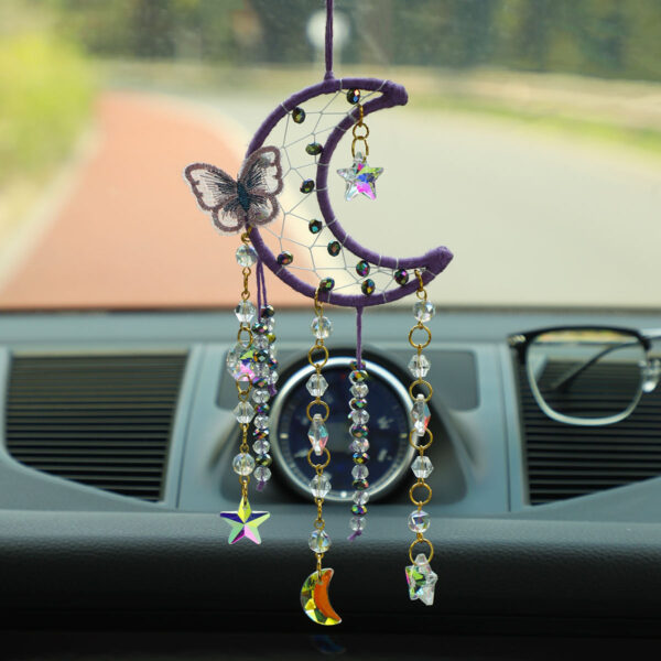 Butterfly Dream Catcher Kids Boho Small Crystal Dream Catcher - Image 2