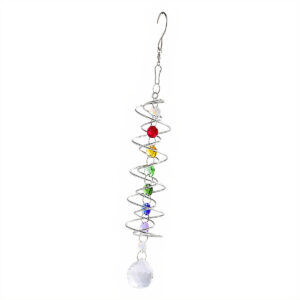 Gazing Ball Spiral Tail Wind Spinner Wind Chime For Balcony Office Farmhouse