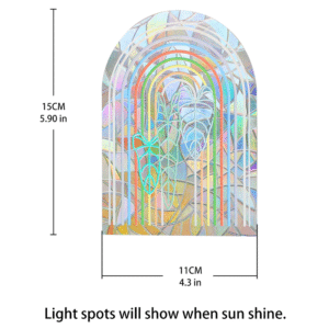 Holographic Rainbow Window Sticker – Monstera Leaf Edition 🌈