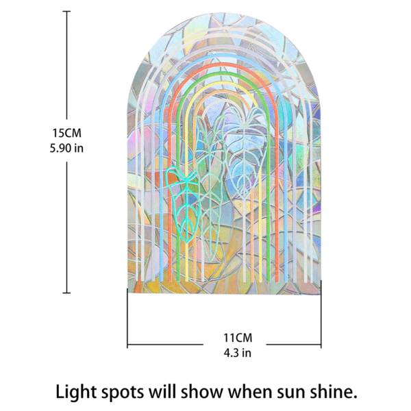 Holographic Rainbow Window Sticker – Monstera Leaf Edition 🌈