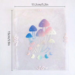 🍄 Mystic Mushrooms Window Sticker – Pastel Fantasy Edition