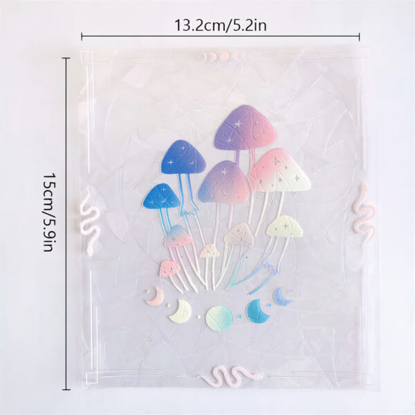 🍄 Mystic Mushrooms Window Sticker – Pastel Fantasy Edition