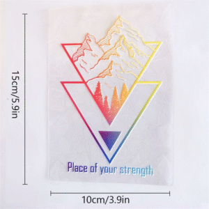 ⛰️ "Place of Your Strength" Holographic Window Sticker 🌈