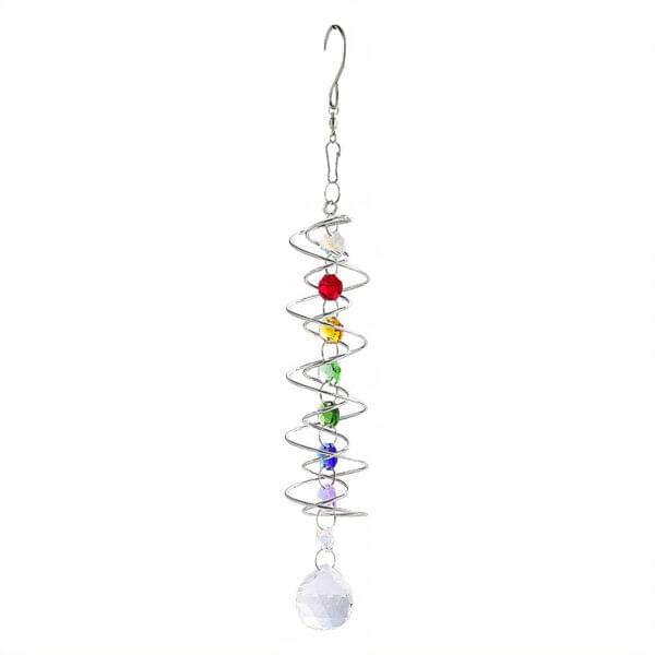 Gazing Ball Spiral Tail Wind Spinner Wind Chime For Balcony Office Farmhouse - Image 4
