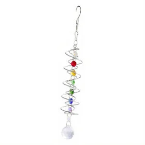 Gazing Ball Spiral Tail Wind Spinner Wind Chime For Balcony Office Farmhouse